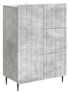 Széf fiókkal Betonszürke 66 x 34,5 x 91,5 cm Szerelt Fa