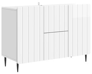 Széf fiókkal Magasfényű Fehér 89 x 34,5 x 62 cm Szerelt Fa