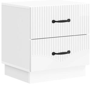 VidaXL Éjjeliszekrény Magasfényű Fehér 43 x 34,5 x 44,5 cm Szerelt Fa