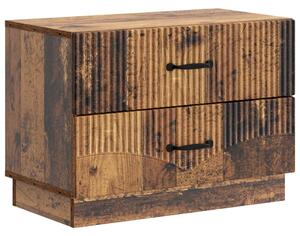 VidaXL Éjjeliszekrény fiókkal Antik Fa 62 x 34,5 x 44,5 cm Szerelt Fa