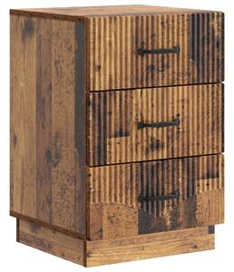 VidaXL Éjjeliszekrény fiókkal Antik Fa 43 x 41 x 63,5 cm Szerelt Fa