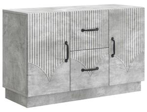 Széf fiókkal Betonszürke 89 x 34,5 x 57 cm Szerelt Fa