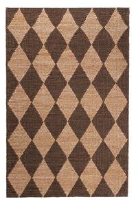 Barna-natúr színű kézi szövésű jutakeverék szőnyeg 120x170 cm Effie Diamond – Flair Rugs
