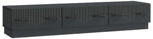 TV szekrény fiókkal Fekete 147 x 34,5 x 27 cm Szerelt Fa