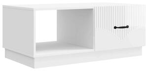 Dohányzóasztal Magasfényű Fehér 90 x 50 x 37 cm Szerelt Fa