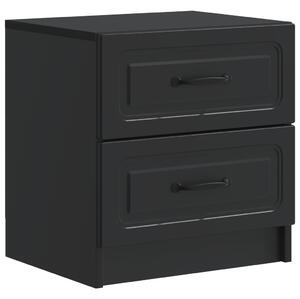 VidaXL Éjjeliszekrény fiókkal Fekete 43 x 34,5 x 44,5 cm Szerelt Fa