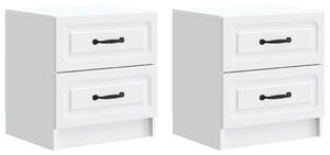 VidaXL Éjjeliszekrény 2 pcs Fehér 43 x 34,5 x 44,5 cm Szerelt Fa