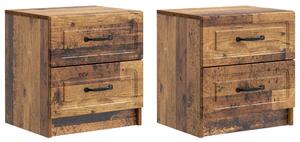 VidaXL Éjjeliszekrény 2 pcs Antik Fa 43 x 34,5 x 44,5 cm Szerelt Fa