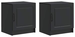 VidaXL Éjjeliszekrény 2 pcs Fekete 43 x 34,5 x 47 cm Szerelt Fa