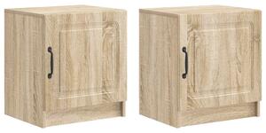 VidaXL Éjjeliszekrény 2 pcs Sonoma Tölgy 43 x 34,5 x 47 cm Szerelt Fa