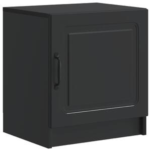 VidaXL Éjjeliszekrény Fekete 43 x 34,5 x 47 cm Szerelt Fa
