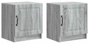 VidaXL Éjjeliszekrény 2 pcs Szürke Sonoma 43 x 34,5 x 47 cm Szerelt Fa