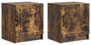VidaXL Éjjeliszekrény 2 pcs Füstös Tölgy 43 x 34,5 x 47 cm Szerelt Fa