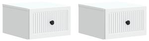 VidaXL Fali éjjeli szekrény 2 pcs Fehér 33 x 34,5 x 20 cm Szerelt Fa