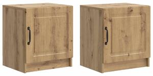 VidaXL Éjjeliszekrény 2 pcs Kézműves Tölgy 43 x 34,5 x 47 cm