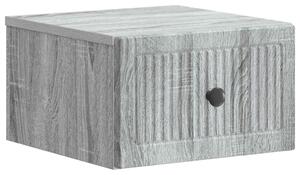 VidaXL Fali éjjeli szekrény Szürke Sonoma 33 x 34,5 x 20 cm Szerelt Fa
