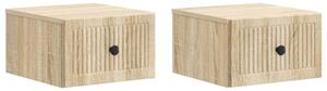 VidaXL Fali éjjeli szekrény 2 pcs Sonoma Tölgy 33 x 34,5 x 20 cm