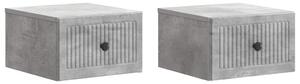 VidaXL Fali éjjeli szekrény 2 pcs Betonszürke 33 x 34,5 x 20 cm