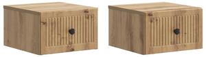 VidaXL Fali éjjeli szekrény 2 pcs Kézműves Tölgy 33 x 34,5 x 20 cm