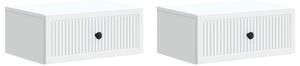 VidaXL Éjjeliszekrény fiókkal 2 pcs Fehér 49 x 34,5 x 20 cm Szerelt Fa