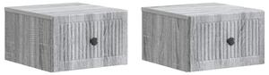 VidaXL Fali éjjeli szekrény 2 pcs Szürke Sonoma 33 x 34,5 x 20 cm