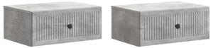 VidaXL Éjjeliszekrény 2 pcs Betonszürke 49 x 34,5 x 20 cm Szerelt Fa
