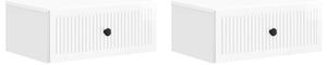 VidaXL Éjjeliszekrény fiókkal 2 pcs Magasfényű Fehér 49 x 34,5 x 20 cm