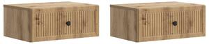 VidaXL Éjjeliszekrény fiókkal 2 pcs Kézműves Tölgy 49 x 34,5 x 20 cm