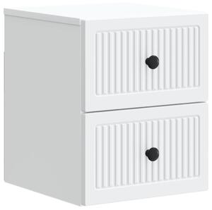 VidaXL Fali éjjeli szekrény fiókkal Fehér 33 x 34,5 x 40 cm Szerelt Fa