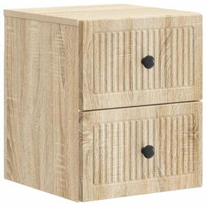 VidaXL Fali éjjeli szekrény Sonoma Tölgy 33 x 34,5 x 40 cm Szerelt Fa