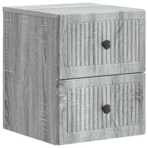 VidaXL Fali éjjeli szekrény Szürke Sonoma 33 x 34,5 x 40 cm Szerelt Fa