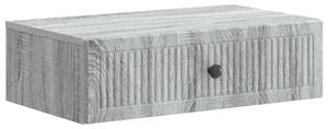 Fali oldaltábla Szürke Sonoma 59 x 34,5 x 17 cm Szerelt Fa