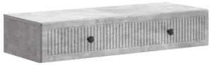 Fali oldaltábla Betonszürke 87,5 x 34,5 x 17 cm Szerelt Fa