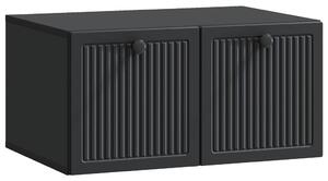 Fali TV szekrény Fekete 59,5 x 41 x 30 cm Szerelt Fa