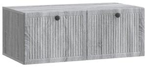 Fali TV szekrény Szürke Sonoma 78,5 x 41 x 30 cm Szerelt Fa