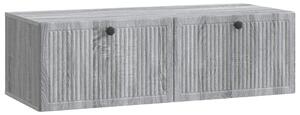 Fali TV szekrény Szürke Sonoma 98 x 41 x 30 cm Szerelt Fa