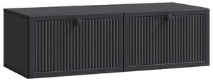 Fali TV szekrény Fekete 98 x 41 x 30 cm Szerelt Fa