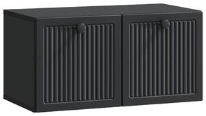 Fali TV szekrény Fekete 59,5 x 31 x 30 cm Szerelt Fa