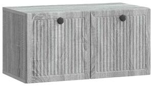 Fali TV szekrény Szürke Sonoma 59,5 x 31 x 30 cm Szerelt Fa