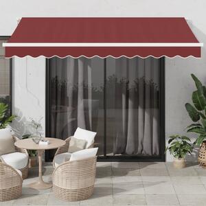 VidaXL burgundi vörös automata behúzható napellenző 350 x 250 cm