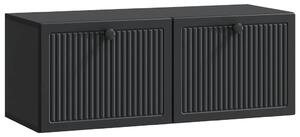 Fali TV szekrény Fekete 78,5 x 31 x 30 cm Szerelt Fa