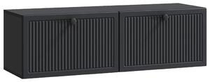 Fali TV szekrény Fekete 98 x 31 x 30 cm Szerelt Fa