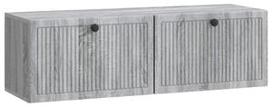 Fali TV szekrény Szürke Sonoma 98 x 31 x 30 cm Szerelt Fa