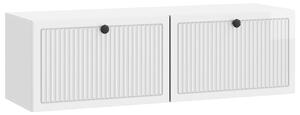 Fali TV szekrény Magasfényű Fehér 98 x 31 x 30 cm Szerelt Fa