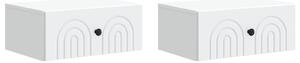 VidaXL Fali éjjeli szekrény 2 pcs Fehér 49 x 34,5 x 20 cm Szerelt Fa