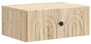 VidaXL Fali éjjeli szekrény Sonoma Tölgy 49 x 34,5 x 20 cm Szerelt Fa