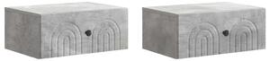 VidaXL Fali éjjeli szekrény 2 pcs Betonszürke 49 x 34,5 x 20 cm