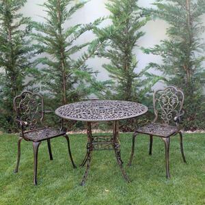 Meda alumínium kerti bútor szett 2 székkel, fekete-arany