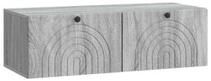 Fali TV szekrény Szürke Sonoma 99 x 41 x 30 cm Szerelt Fa