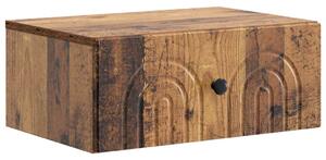 VidaXL Fali éjjeli szekrény Antik Fa 49 x 34,5 x 20 cm Szerelt Fa